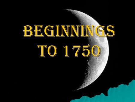 Beginnings to 1750. Native Americans  First Native Americans migrated from Asia across the Bering Strait 35,000 years ago.  They migrated all over North.