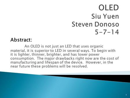 OLED Siu Yuen Steven Donoso