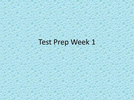 Test Prep Week 1. EQ: How can understanding poetry help me pass the Milestones? QOTD: What literary device is being used in the sentence below: Through.