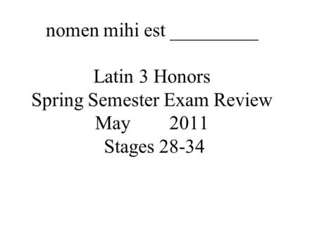 1. Name the parts of speech and define each.