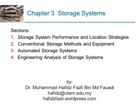 Chapter 3 Storage Systems