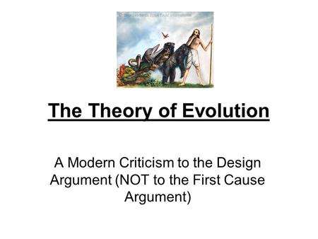 The Theory of Evolution