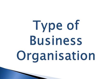 Type of Business Organisation