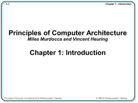 Chapter Contents 1.1 Overview 1.2 A Brief History