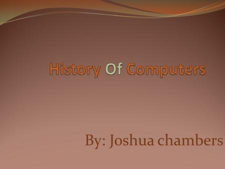 By: Joshua chambers INTRODUCTIONINTRODUCTION What your computer can do depends upon two things: the hardware your computer has, and the software that.