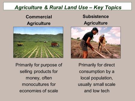 Small-area farms or ranches