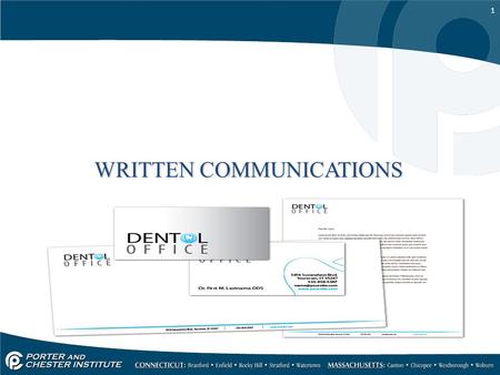 WRITTEN COMMUNICATIONS