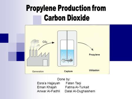 Propylene Production from