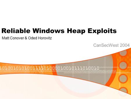 Reliable Windows Heap Exploits