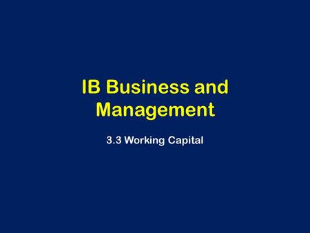 IB Business and Management