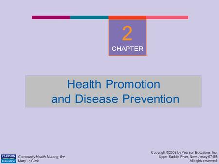 Health Promotion and Disease Prevention