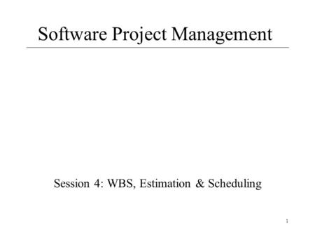 Software Project Management