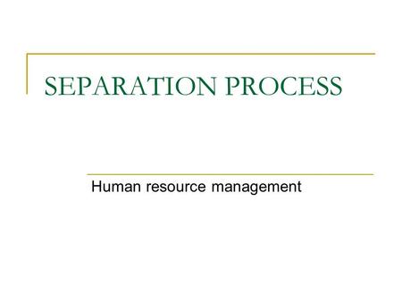 Human resource management