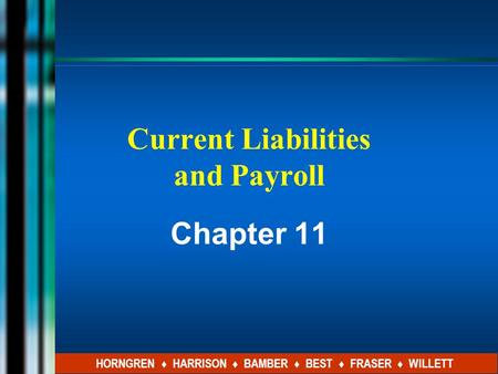 Current Liabilities and Payroll