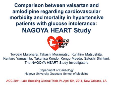 Toyoaki Murohara, Takashi Muramatsu, Kunihiro Matsushita, Kentaro Yamashita, Takahisa Kondo, Kengo Maeda, Satoshi Shintani, The NAGOYA HEART Study Investigators.