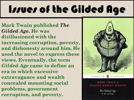 Issues of the Gilded Age