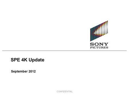 CONFIDENTIAL September 2012 SPE 4K Update. page 1 CONFIDENTIAL DRAFT Potential Supply of SPE Films in Year 1- New Release Conversion Requirements Total.