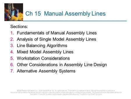 Ch 15 Manual Assembly Lines