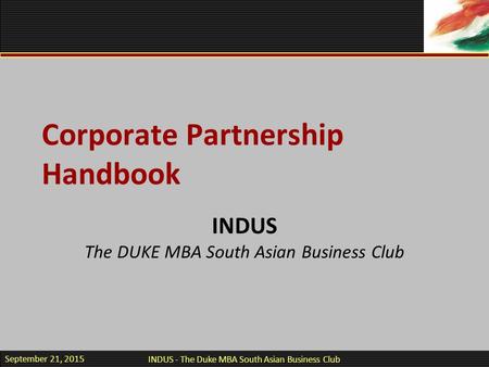 Corporate Partnership Handbook