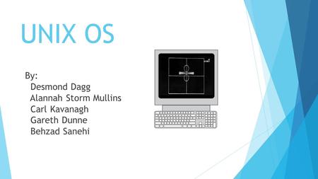 UNIX OS By: Desmond Dagg Alannah Storm Mullins Carl Kavanagh Gareth Dunne Behzad Sanehi.