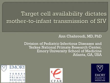 Target cell availability dictates mother-to-infant transmission of SIV