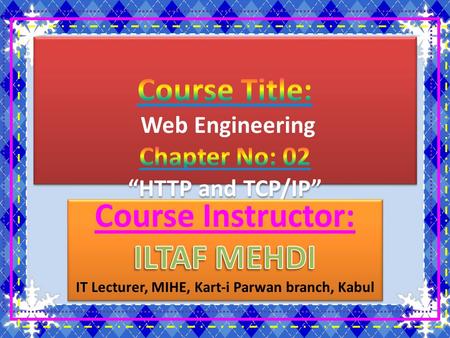 HTTP HTTP stands for Hypertext Transfer Protocol. It is an TCP/IP based communication protocol which is used to deliver virtually all files and other.