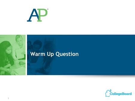 1 Warm Up Question. 3 Activity: Syllabus Development.