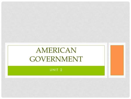 UNIT 2 AMERICAN GOVERNMENT. LESSON 9 PAGES 67-72 How was the Philadelphia Convention organized? Objective: Describe the organizing phase of the Philadelphia.