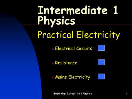 Practical Electricity