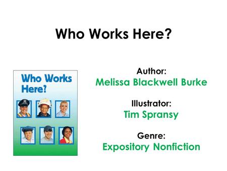 Melissa Blackwell Burke Expository Nonfiction