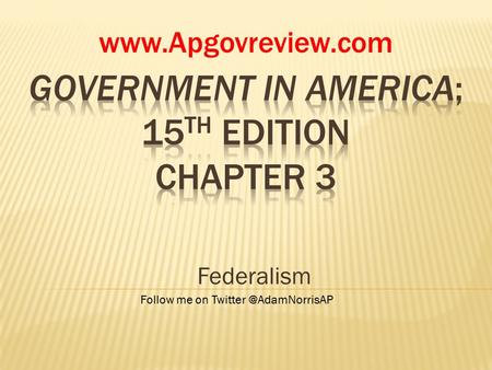 Federalism  Follow me on