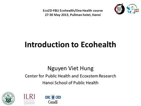 Introduction to Ecohealth