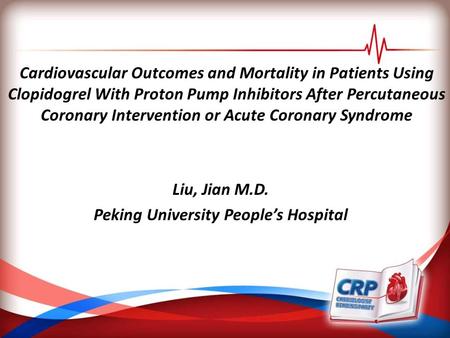 Cardiovascular Outcomes and Mortality in Patients Using Clopidogrel With Proton Pump Inhibitors After Percutaneous Coronary Intervention or Acute Coronary.