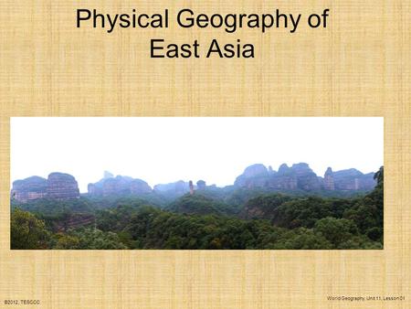 Physical Geography of East Asia