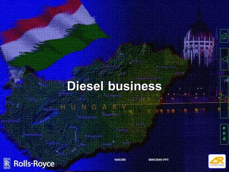 Endend 009539/01 PPT10/03/99 Diesel business. endend What can the Diesel Business offer? Individual diesel engine packages up to 15 MW or Total diesel.