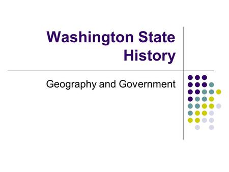 Washington State History