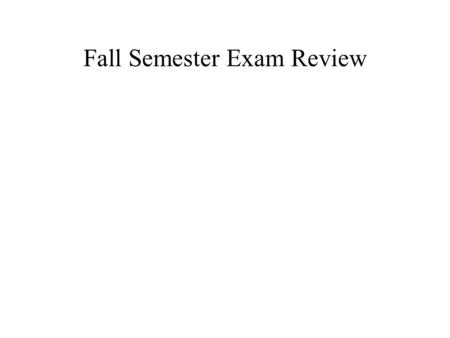 Fall Semester Exam Review. 1. The Supreme Court case which established the power of the Court to declare a law unconstitutional was Marbury v. Madison.