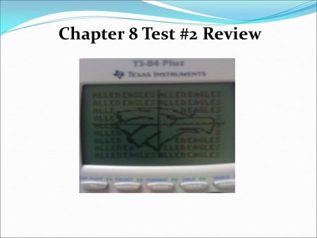 Chapter 8 Test #2 Review. Write In Exponential Form.