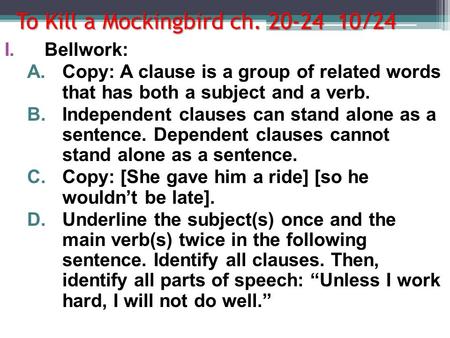 To Kill a Mockingbird ch /24