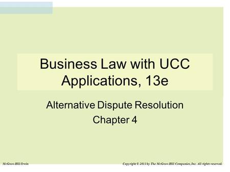 Business Law with UCC Applications, 13e