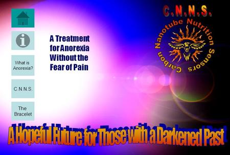 What is Anorexia? C.N.N.S. The Bracelet A Treatment for Anorexia Without the Fear of Pain.