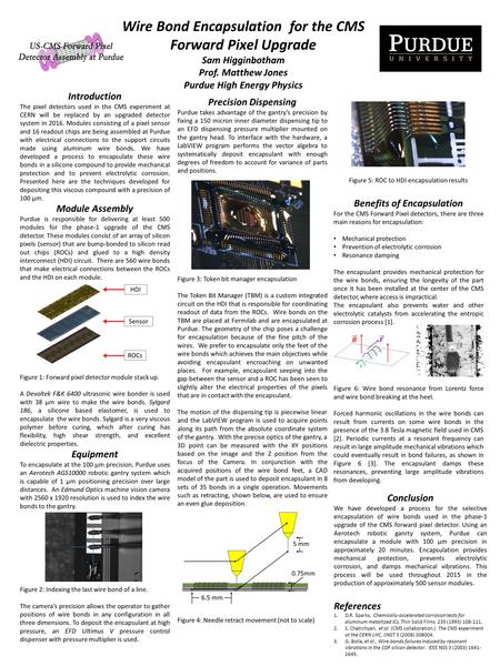 Precision Dispensing Purdue takes advantage of the gantry’s precision by fixing a 150 micron inner diameter dispensing tip to an EFD dispensing pressure.