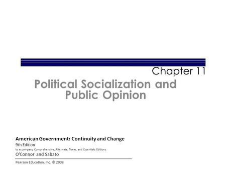 Political Socialization and Public Opinion