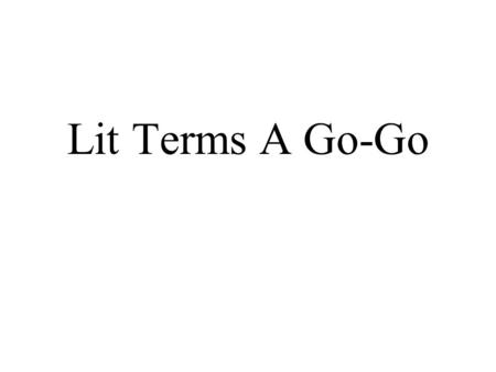 Lit Terms A Go-Go. The light bulb goes off and you suddenly “get it.” Epiphany.