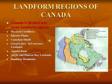 LANDFORM REGIONS OF CANADA