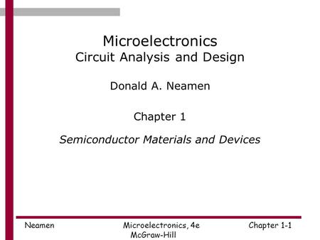 Microelectronics Circuit Analysis and Design