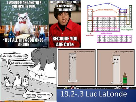 19.2-.3 Luc LaLonde. 19.2 Group 1A Elements (Excluding Hydrogen) Very active metals due to ns 1 valence electron configuration. Alkali metals.