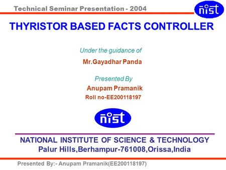 THYRISTOR BASED FACTS CONTROLLER