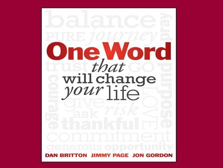 Step 1: Who are you? Who do you want to be? In brainstorming for your ONE WORD, consider the following questions and record your responses. These can.