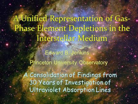 A Unified Representation of Gas- Phase Element Depletions in the Interstellar Medium A Consolidation of Findings from 30 Years of Investigation of Ultraviolet.